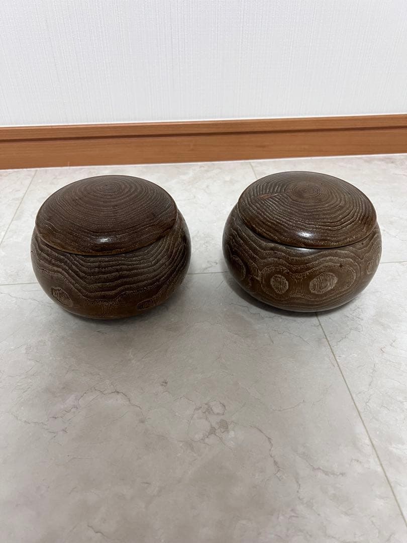 木製　囲碁碁盤　碁石セット　へそ有り