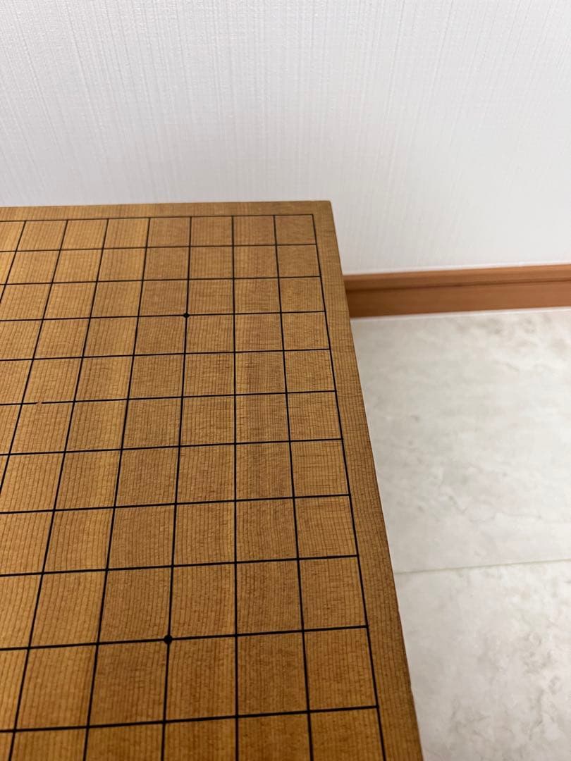 木製　囲碁碁盤　碁石セット　へそ有り