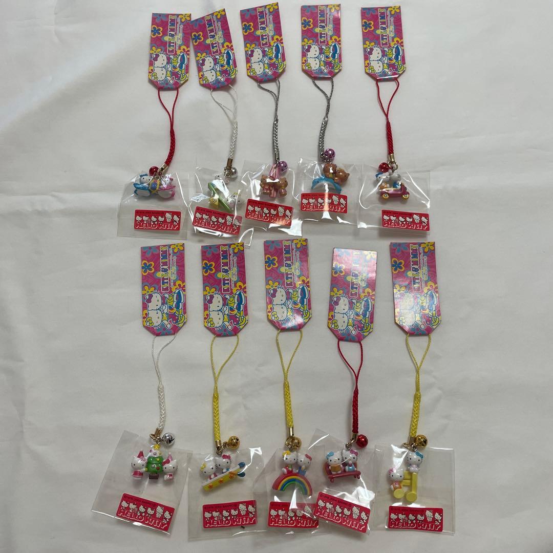 新品◆ハローキティ ご当地キティ 根付けストラップ キティ&ミミィ 10個セット