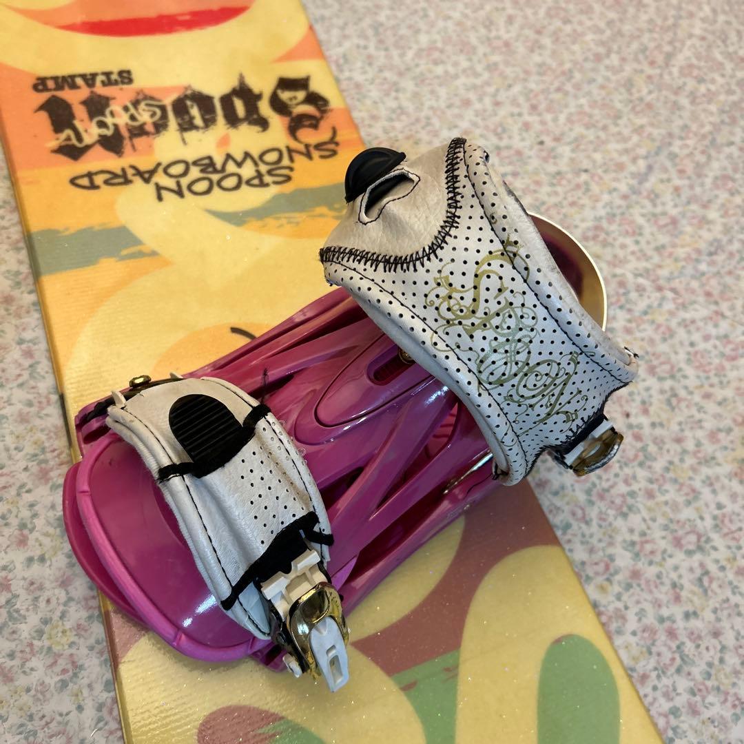 SPOON スノーボードビンディング付き140