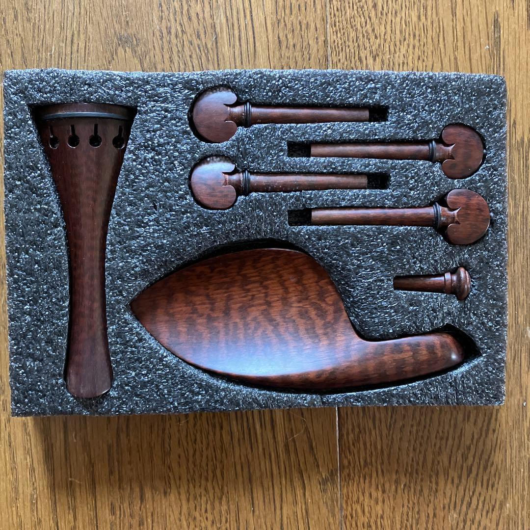 スネークウッド製　テールピースセット 6点　バイオリン　一式セット