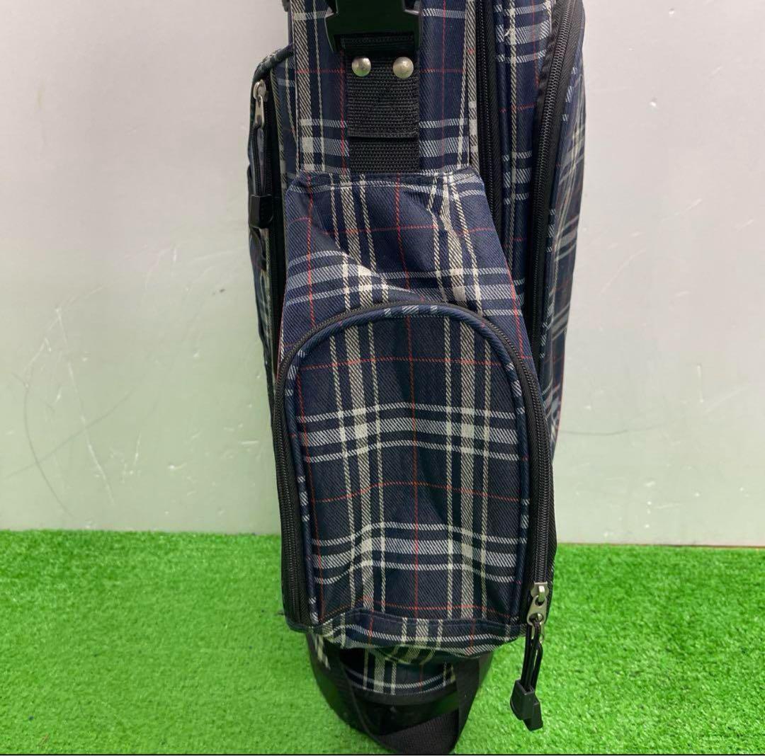 opst オプスト 8インチ ゴルフバッグ　チェック　ネイビー