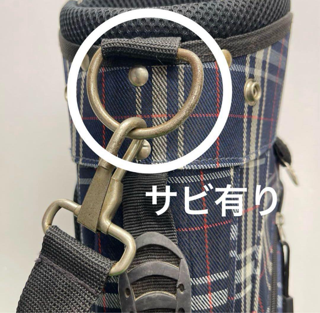 opst オプスト 8インチ ゴルフバッグ　チェック　ネイビー