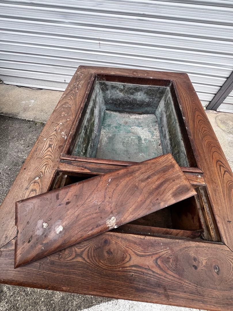 囲炉裏座卓 欅けやき 天然木 無垢材 囲炉裏 座敷机 火鉢