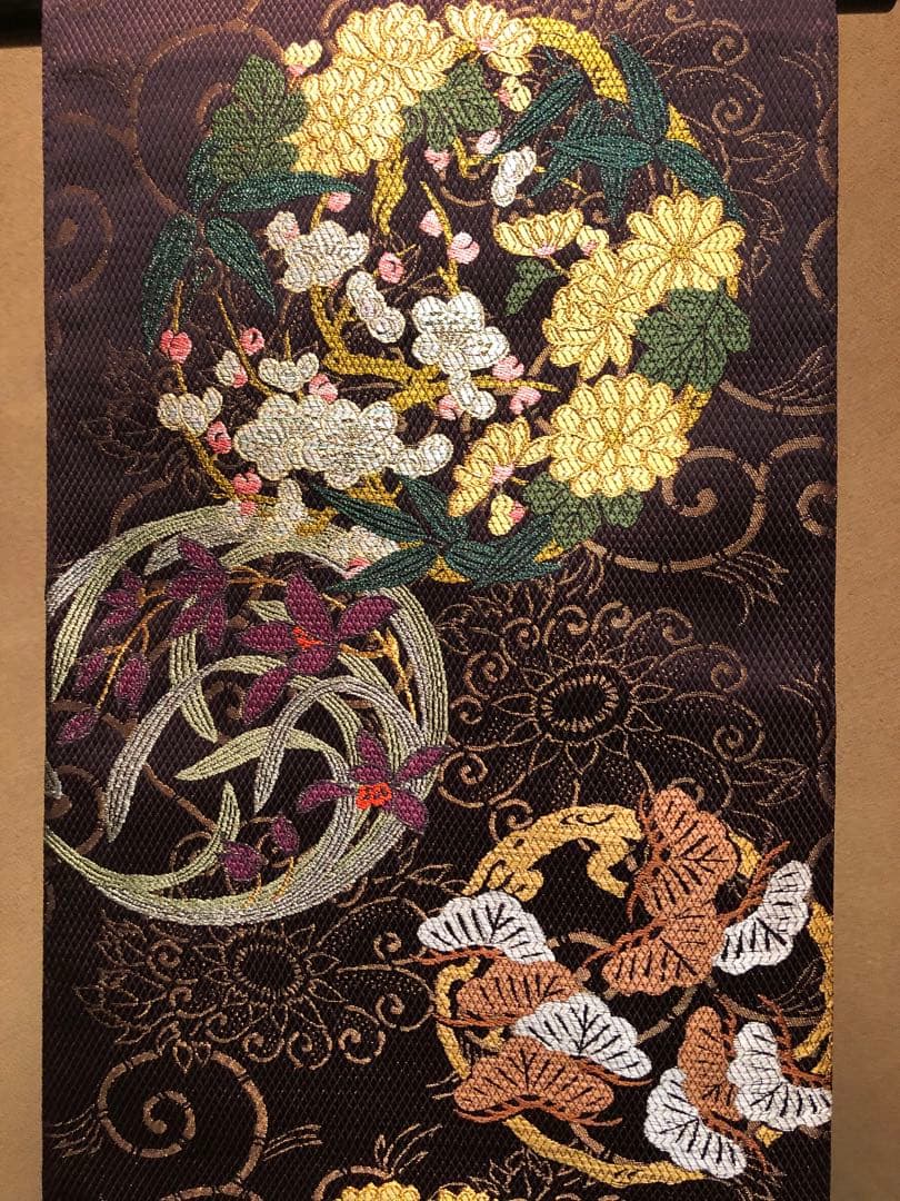 手 機 袋 帯　　　花　の　丸　紋