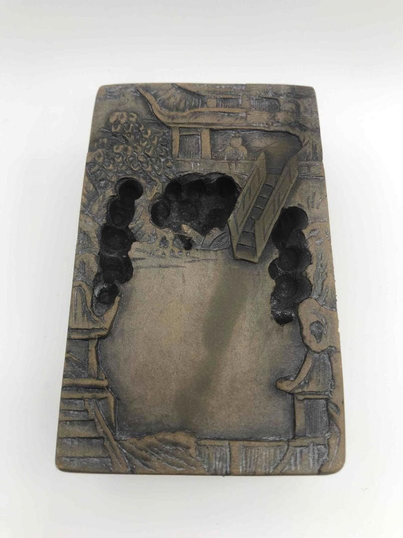 古端渓硯　清時代　乾隆　蘭亭硯　王羲之　緑端渓　緑石硯 老坑 水厳 (F-9)