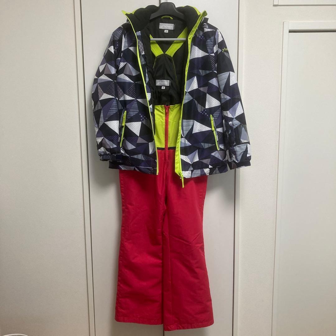 【美品】Phenix 160 子ども用スキーウェアセット　女の子　サイズ調節可能
