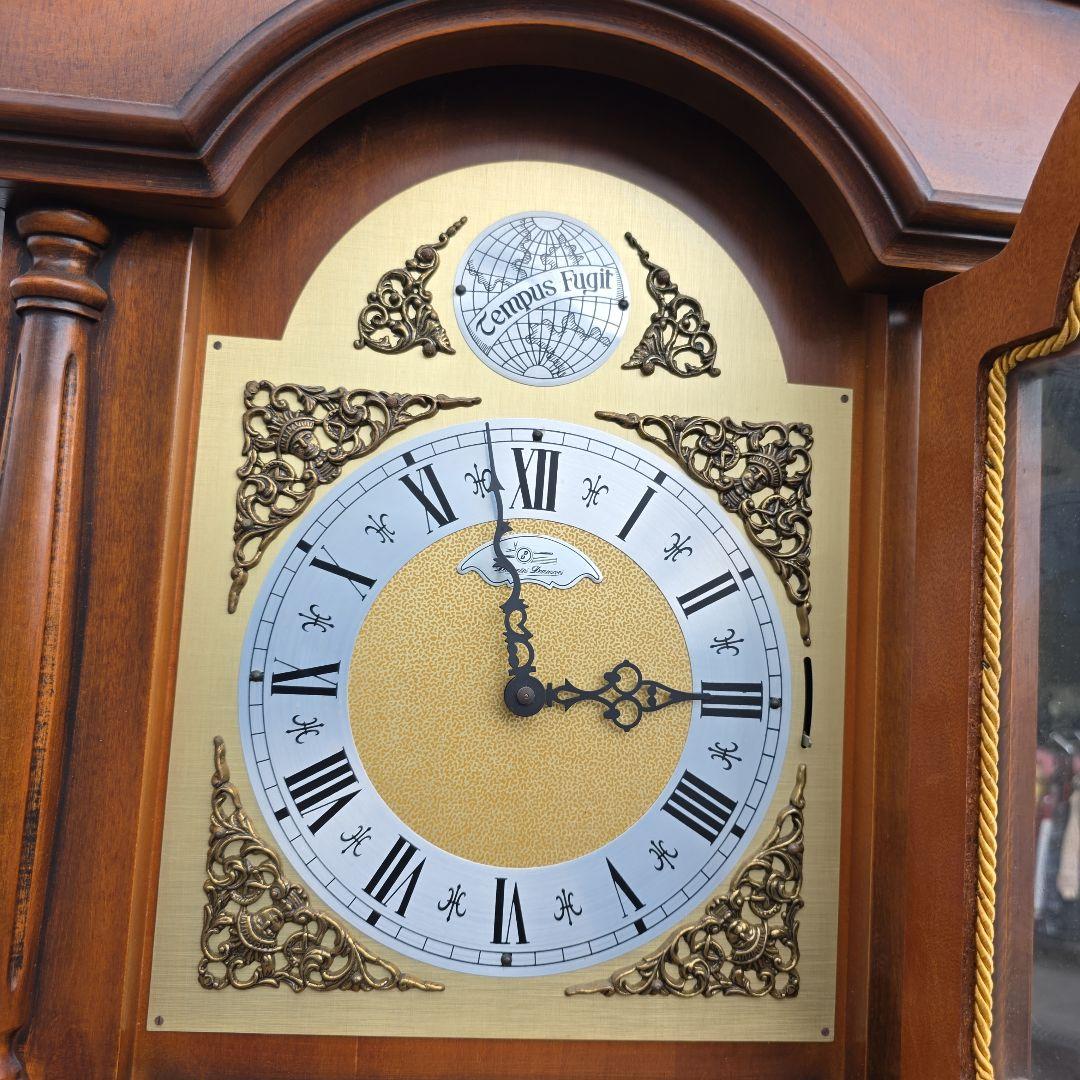 tempus fugit クラシック振り子時計 ブラウン　柱時計