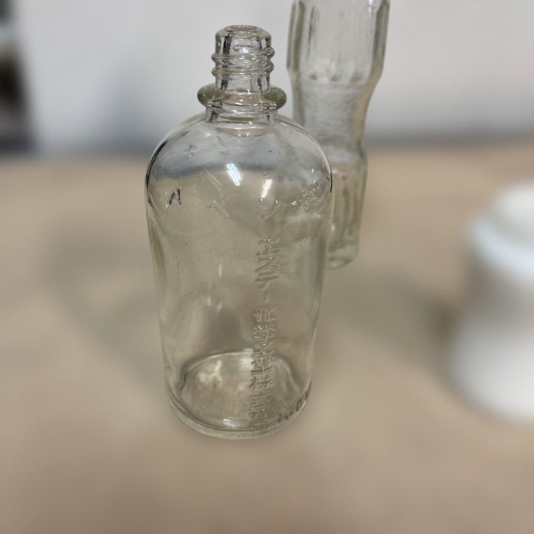 MR-450A 透明ガラス瓶 8個セット　アンティーク　レトロ　コレクション　瓶