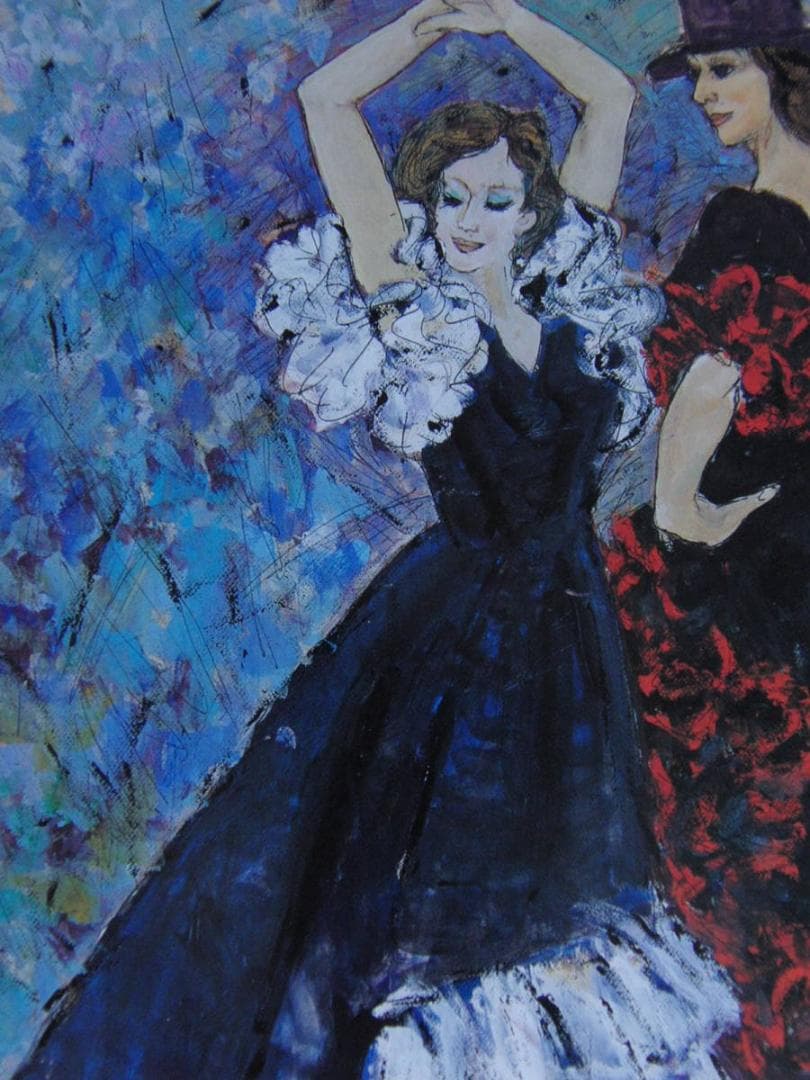 岸ひろ子、【たをやかな刻】、希少な額装用画集より、新品額装付