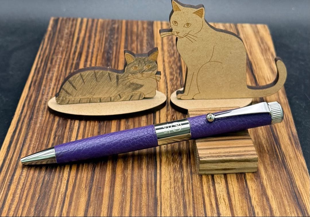 伊東屋 ロメオ ボールペン No.3 レザー ロイヤルパープル