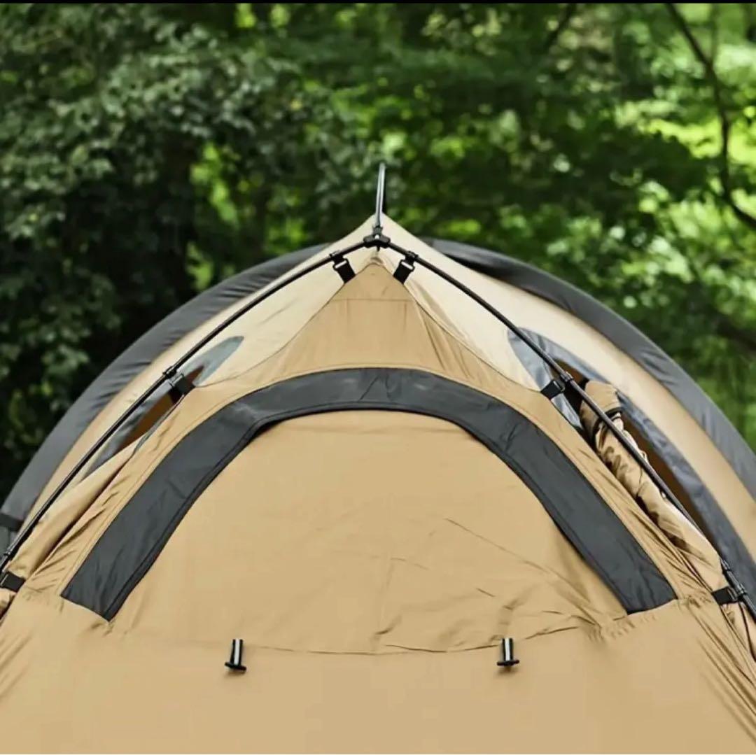 カーキ ドーム型キャンプテント