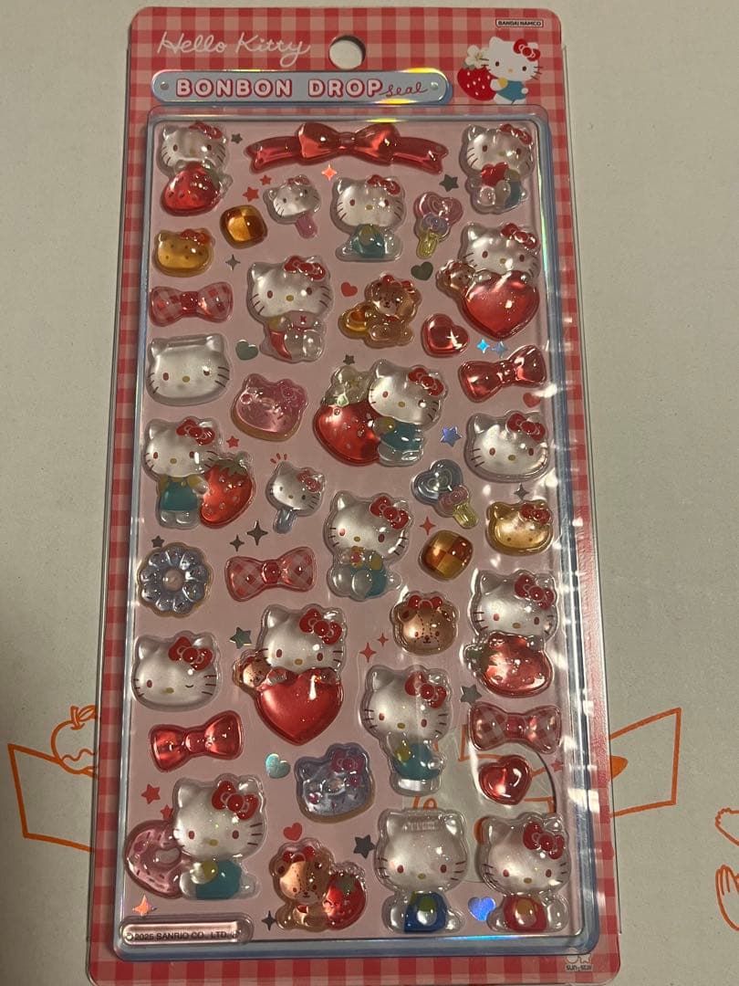 【国内正規品】ハローキティ　ボンボンドロップシール　キティちゃん　4種類　初期