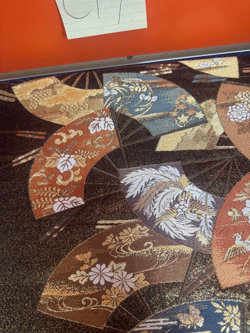 2696袋帯 古代彫金紋 西陣織 金糸　高級上質上品　約440cm 未使用
