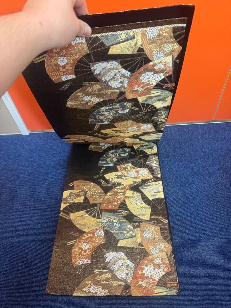 2696袋帯 古代彫金紋 西陣織 金糸　高級上質上品　約440cm 未使用