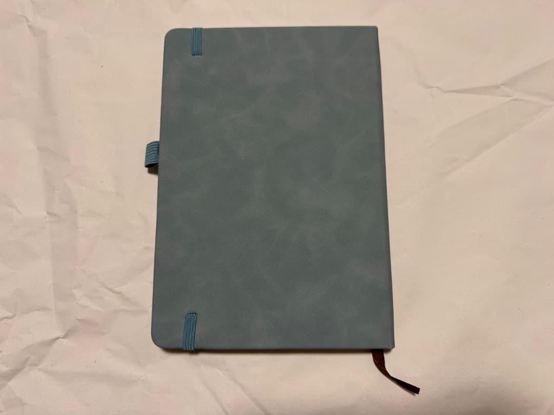 青い無地ノート A5サイズ しおり付き