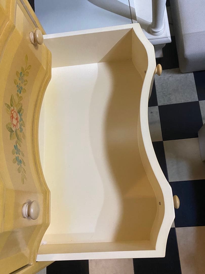 希少 カラー デザイン♦️アンティーク♦️ハンドペイント チェスト♦️縁起◎六角形