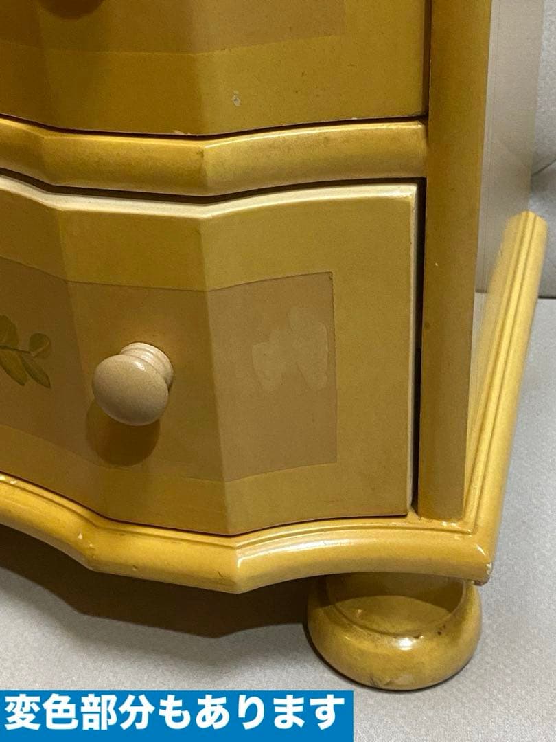 希少 カラー デザイン♦️アンティーク♦️ハンドペイント チェスト♦️縁起◎六角形