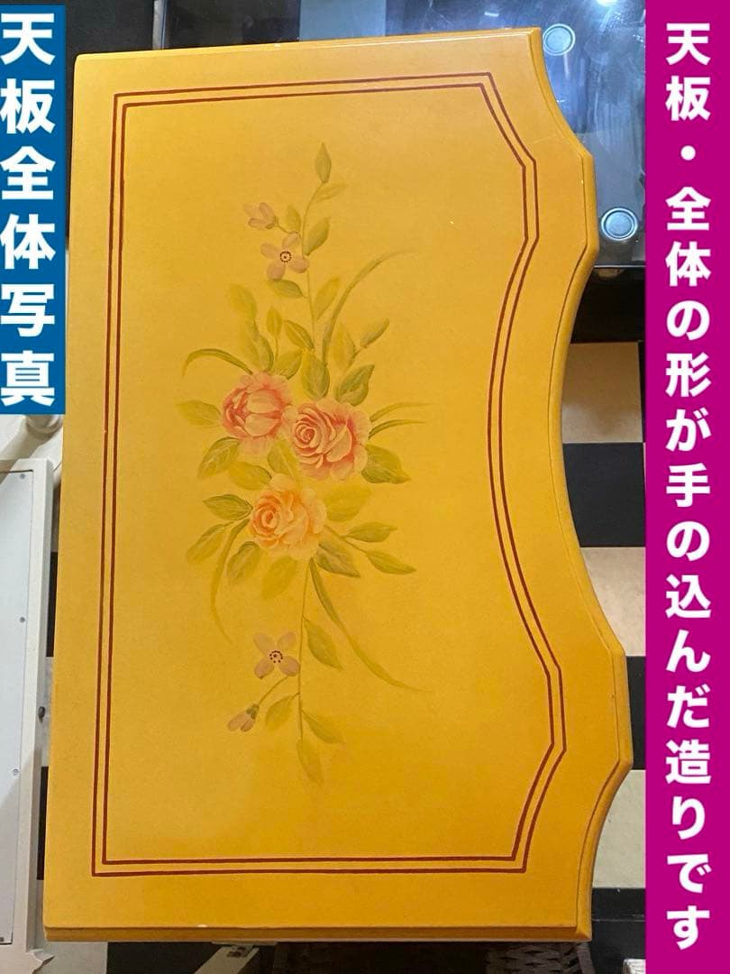 希少 カラー デザイン♦️アンティーク♦️ハンドペイント チェスト♦️縁起◎六角形