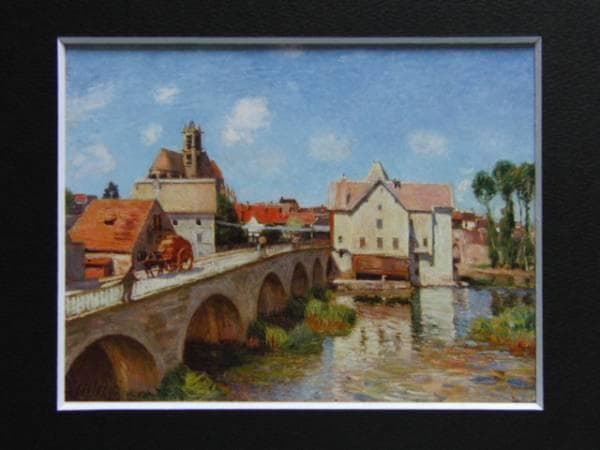 アルフレッド・シスレー、「モレの橋」、希少な画集より