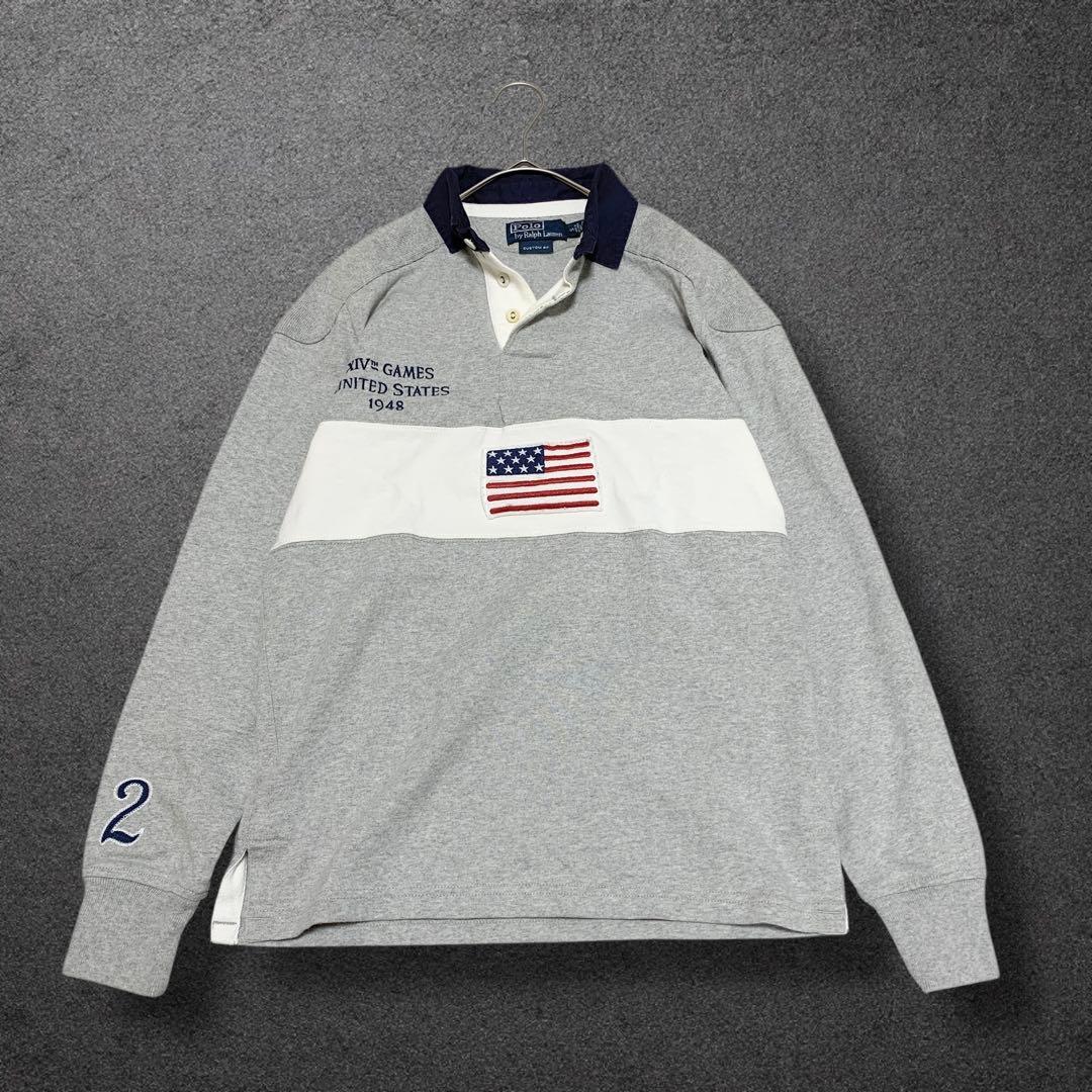 POLO by RALPH LAUREN ラガーシャツ ヴィンテージ 星条旗