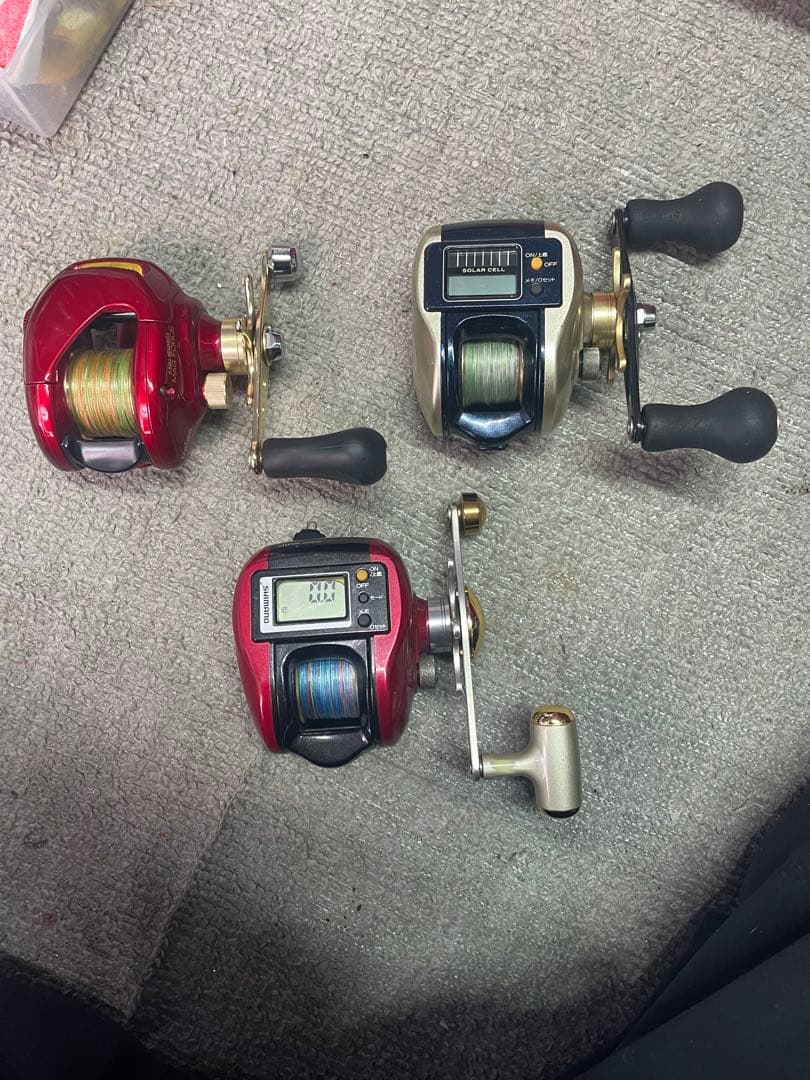 ベイトリールまとめ売り3個ダイワ(ラシード)シマノ(小船)