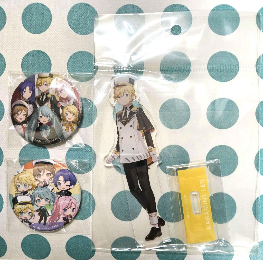 【新品】初音ミク 缶バッジ 特典 ヴィラフォンテーヌ 羽田 鏡音レン アクスタ