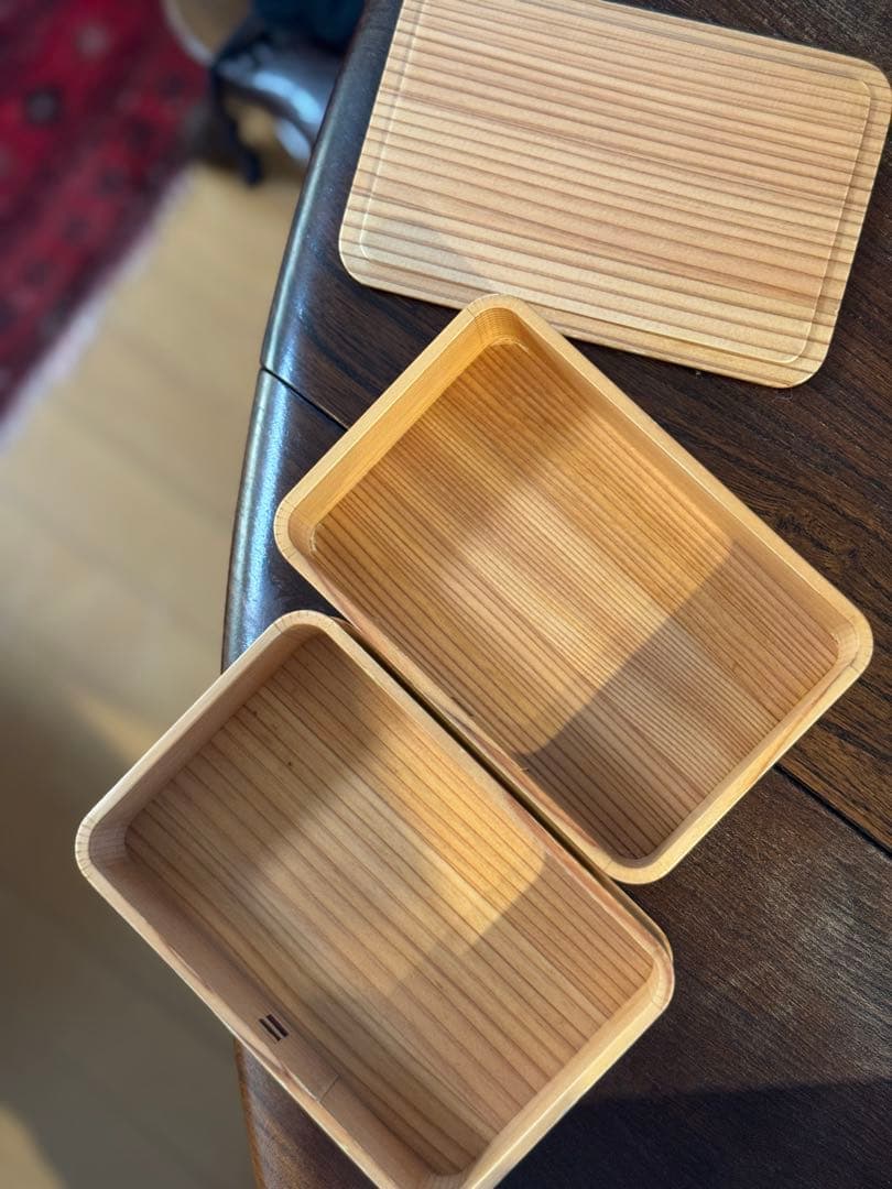 レア　大館工芸社 曲げわっぱ 隅丸二ツ重弁当 工芸品