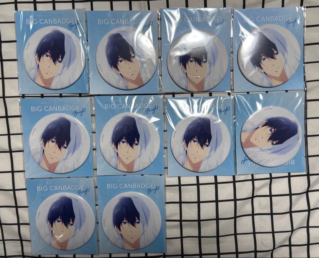 Free! FS Bright ビッグ缶バッジ 七瀬遙 10個