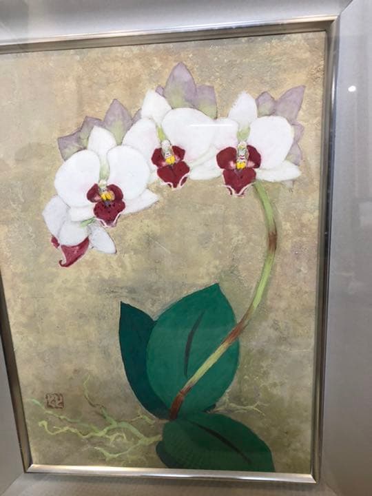 絵画　「日本画」花⓵ 日展出品受賞経験者が描いた一品です(^-^)v