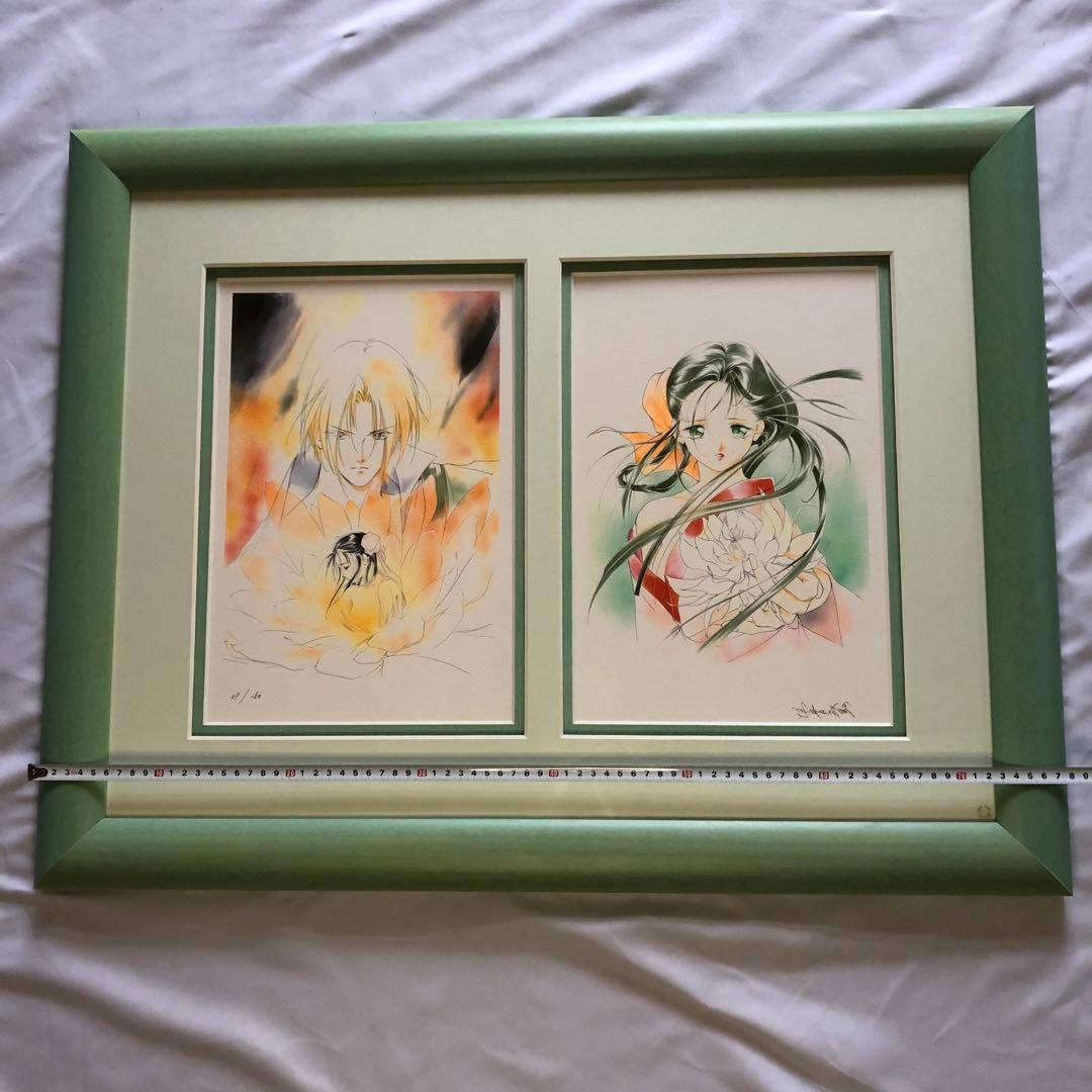 垣野内成美 リトグラフ 灯花〜恋水蓮〜 直筆サイン 限定150枚 アニメ 漫画
