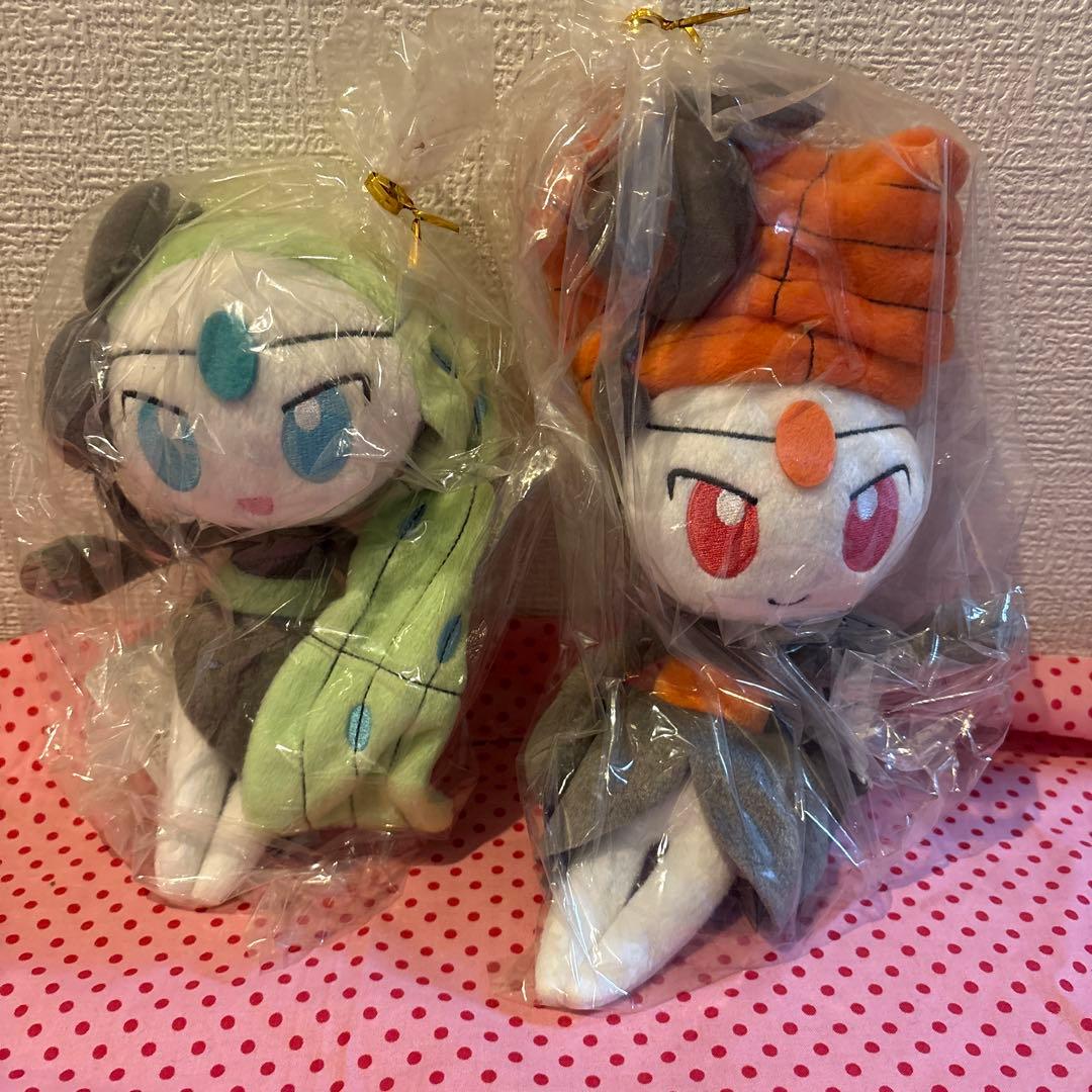 ポケモン　タカラトミー　メロエッタぬいぐるみ2体セット　ステップ、ボイスフォルム