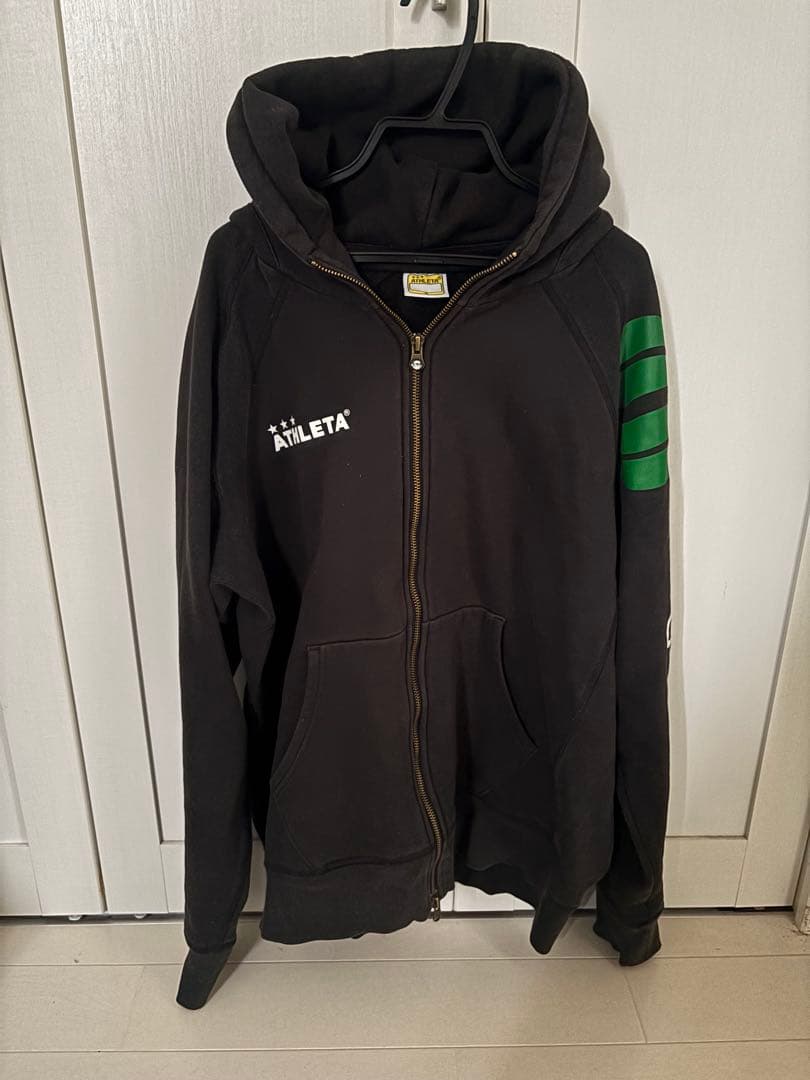 上下セット☆セットアップ☆ATHLETA フルジップパーカー Oサイズ 黒