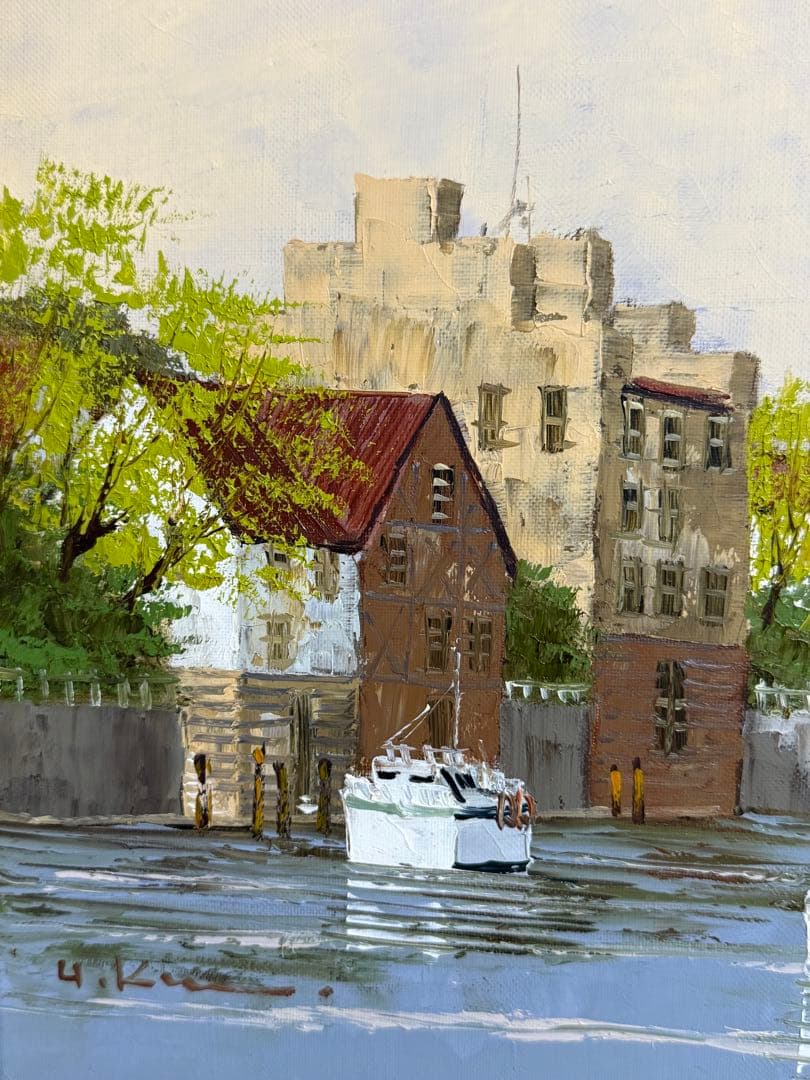 黒沢久 【ブルージュ】ベルギー中世時代の建物と穏やかな流れの運河を詩情豊かに描く