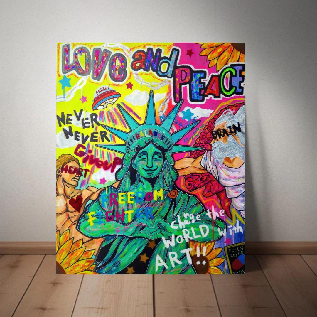 【一点物:原画】LOVE and PEACE《F40号》