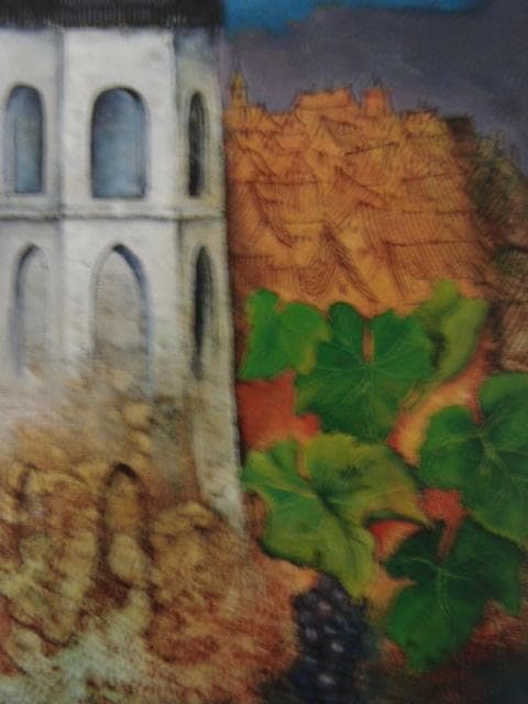 久保田晃二【搭のある風景】希少画集画、状態良好、新品高級額装付