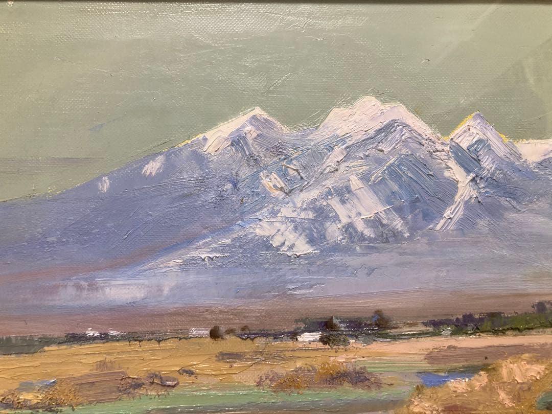 『八ヶ岳遠望』★樽見盛衛★元流形社顧問★M12号★油彩 絵画★八ヶ岳山ゆり美術館