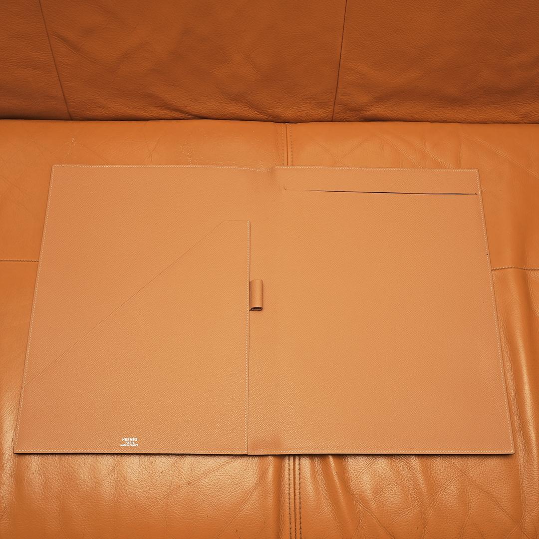 希少　美品　 エルメス A4　ノートカバー　バイカラー　アジェンダ ブルージーン