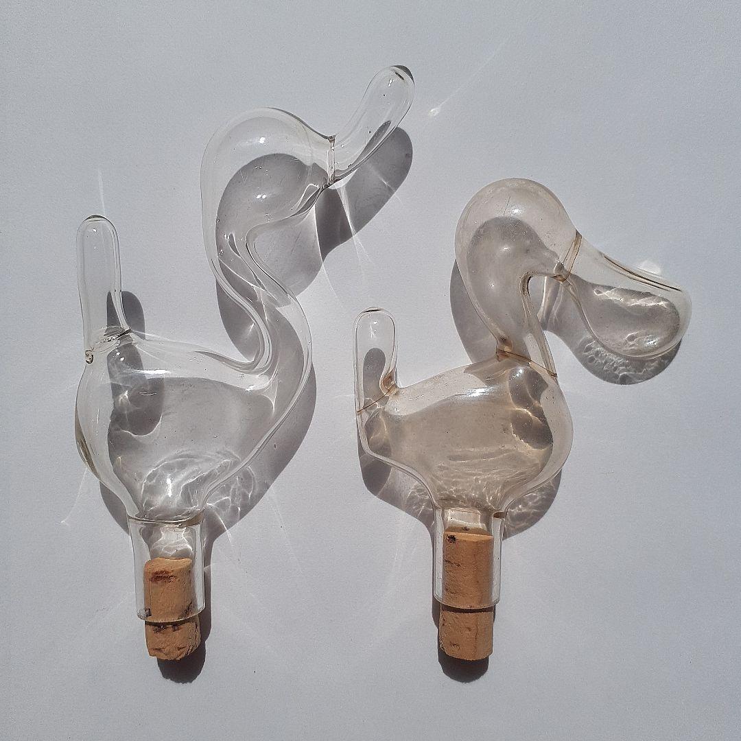 ゴム風船型R　アンティーク硝子　吹きガラス　レトロ雑貨　とろとろガラス