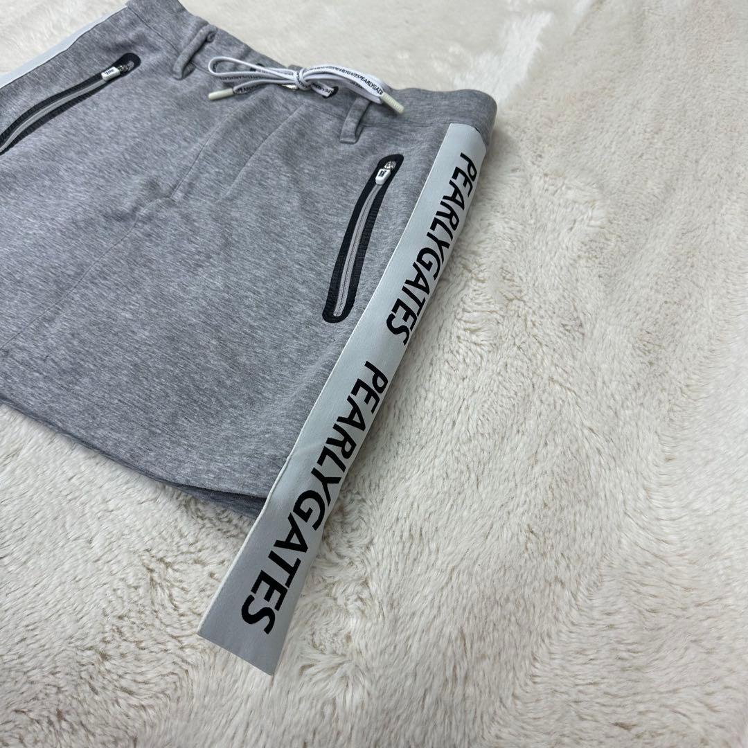 ✨美品✨パーリーゲイツ ロゴテープ スカート グレー 0 スウェット ストレッチ