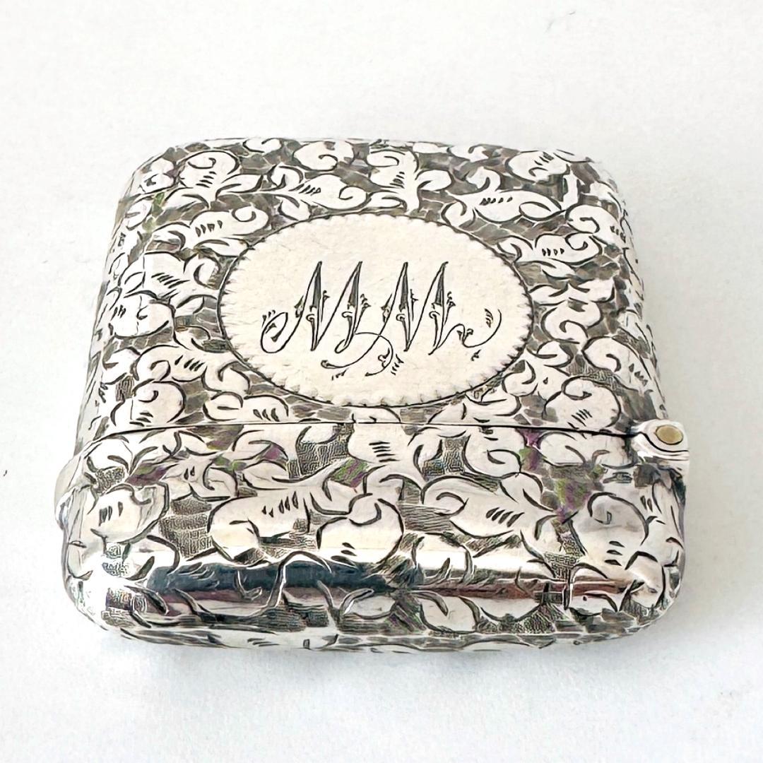 ★1895年代 英国★純銀製 マッチケース イギリス 925 バーミンガム