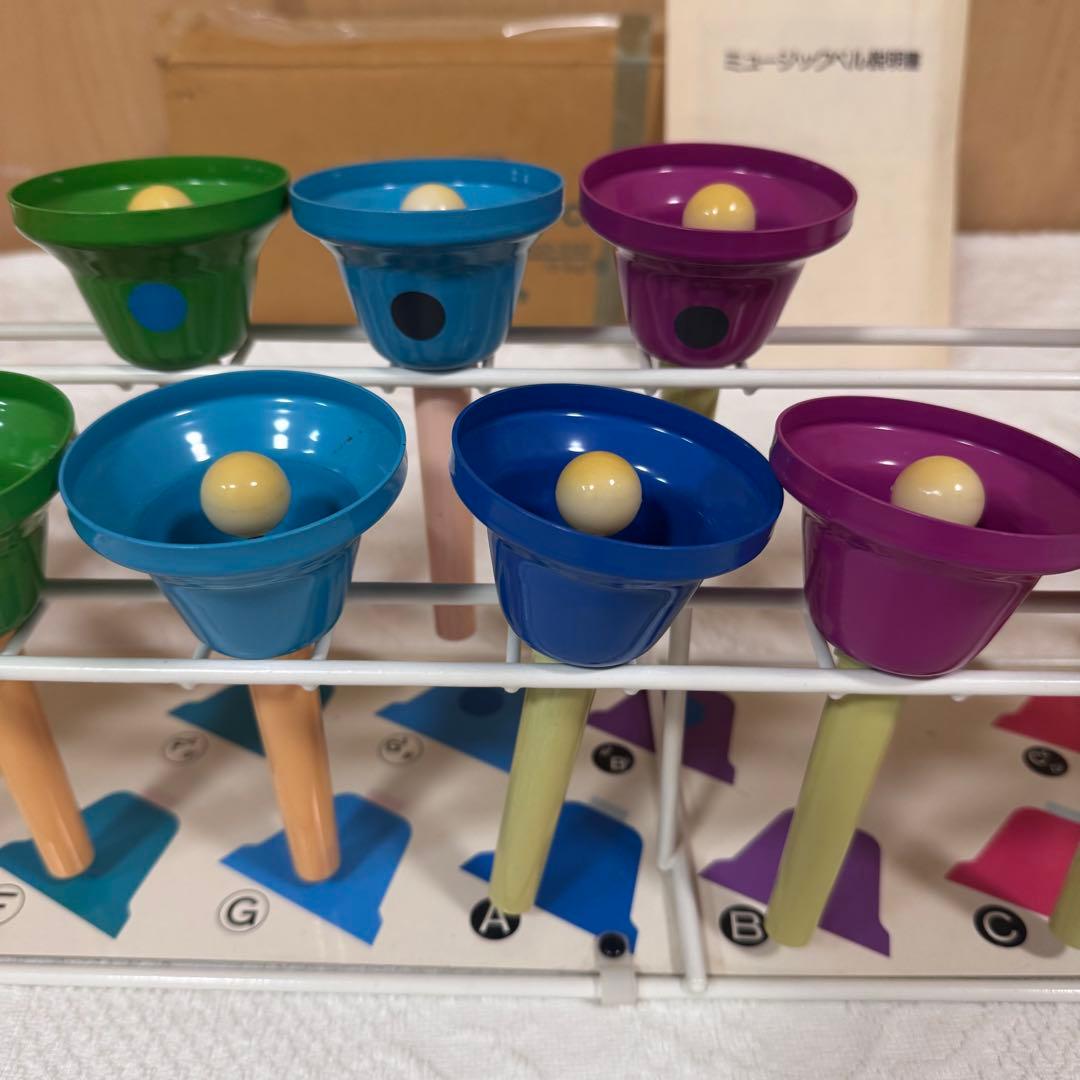 盆休み限定セール☆ウチダ ハンドベル ミュージックベル 20音 専用スタンド付き