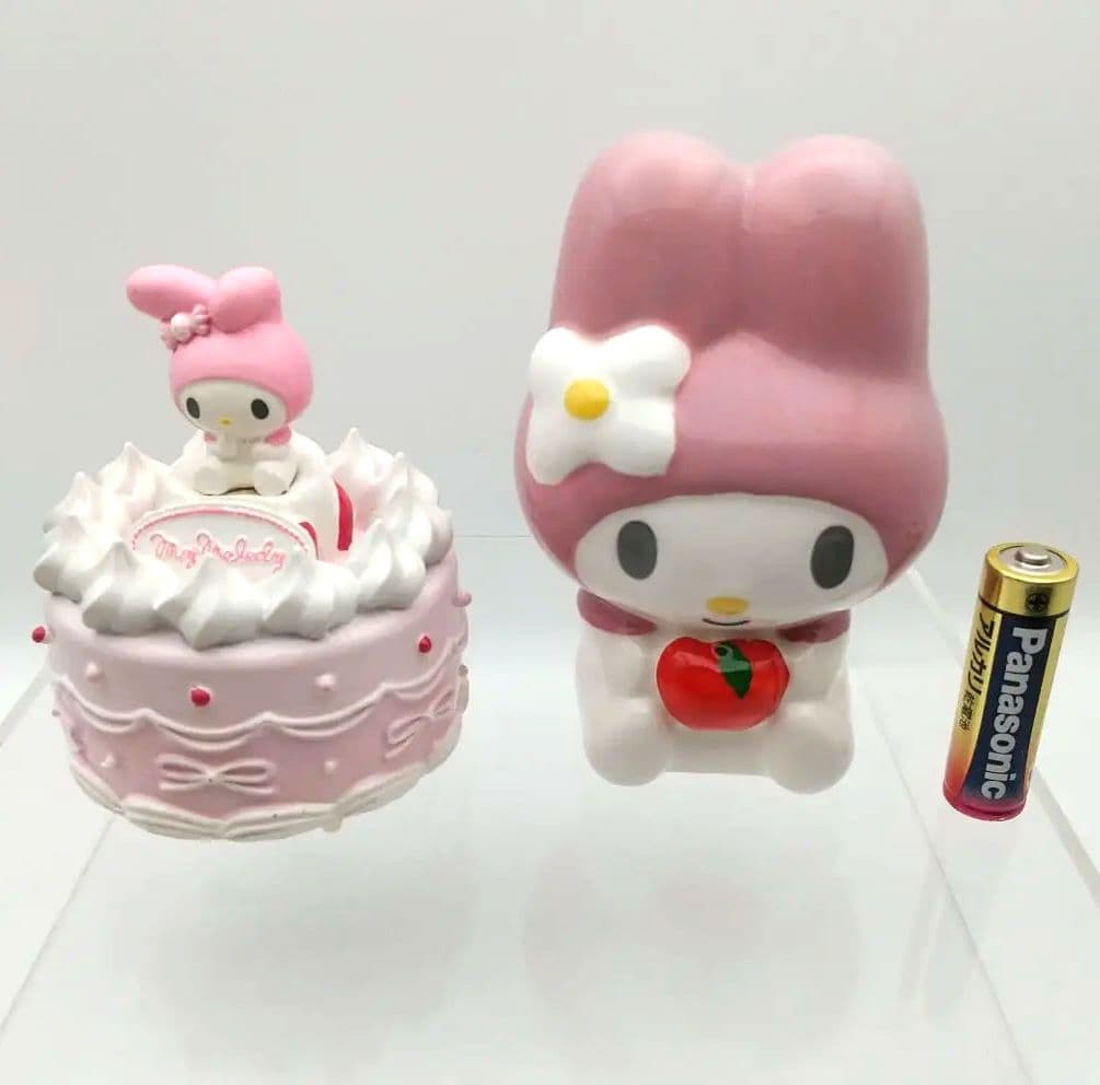 値下【希少・美品】マイメロディケーキオルゴール(2007年)貯金箱(2003年)