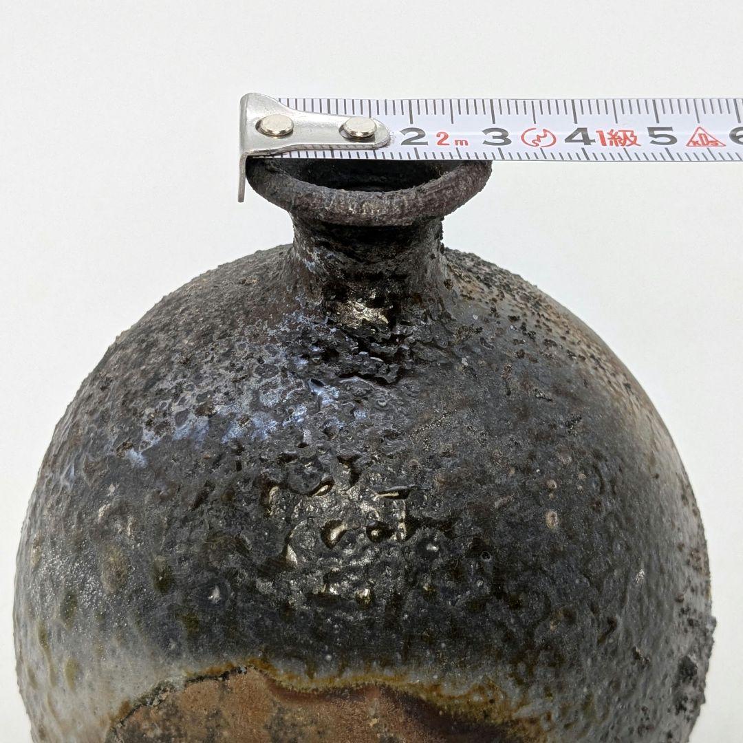 岩本政一 備前焼 窯変徳利 共箱共布栞 とっくり 酒器 食器 一輪挿し花入 花器