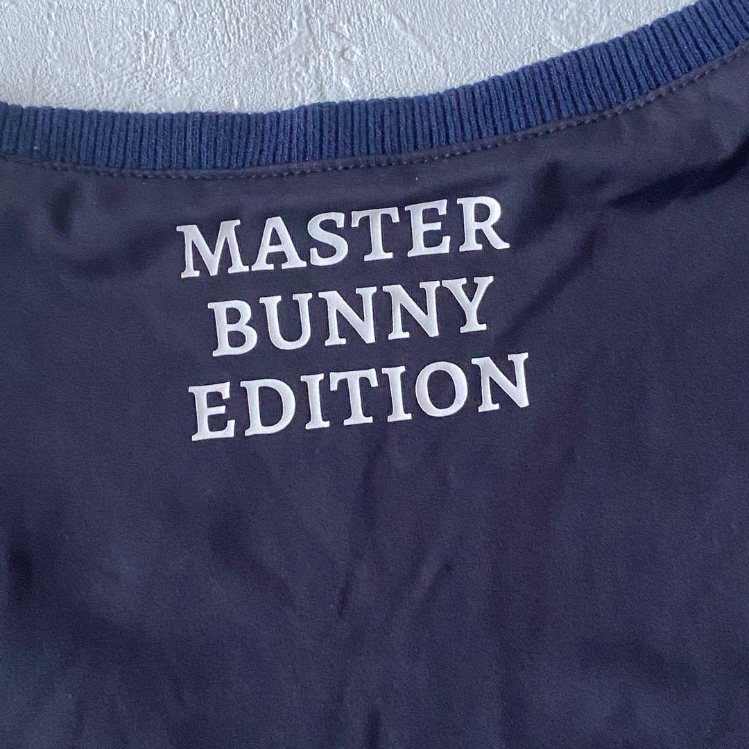 【マスターバニー】リバーシブルVネックベストネイビーストライプ レディース0