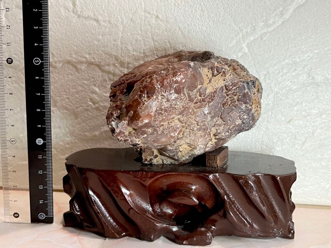 【最強の守護石】観音水晶　モリオン　黒水晶　ラフストーン　台座付き