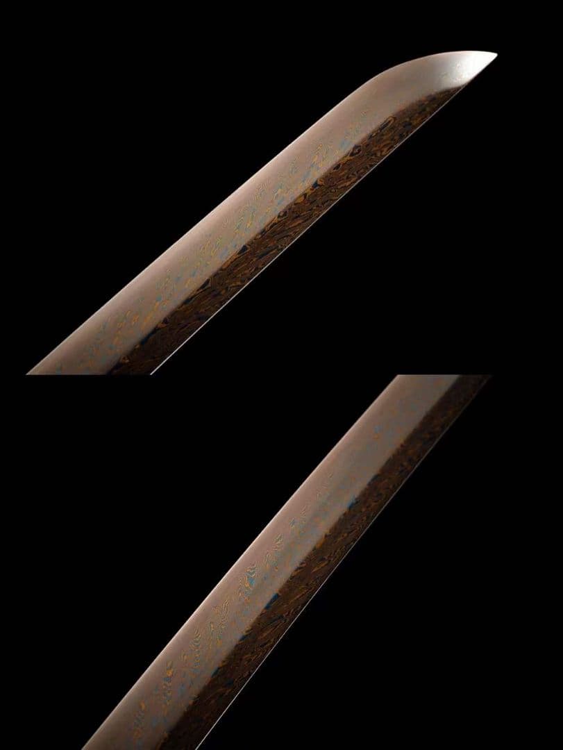 【般若打刀】自錬模様鋼焼藍武士刀 武具　刀装具　日本刀　模造刀 居合刀