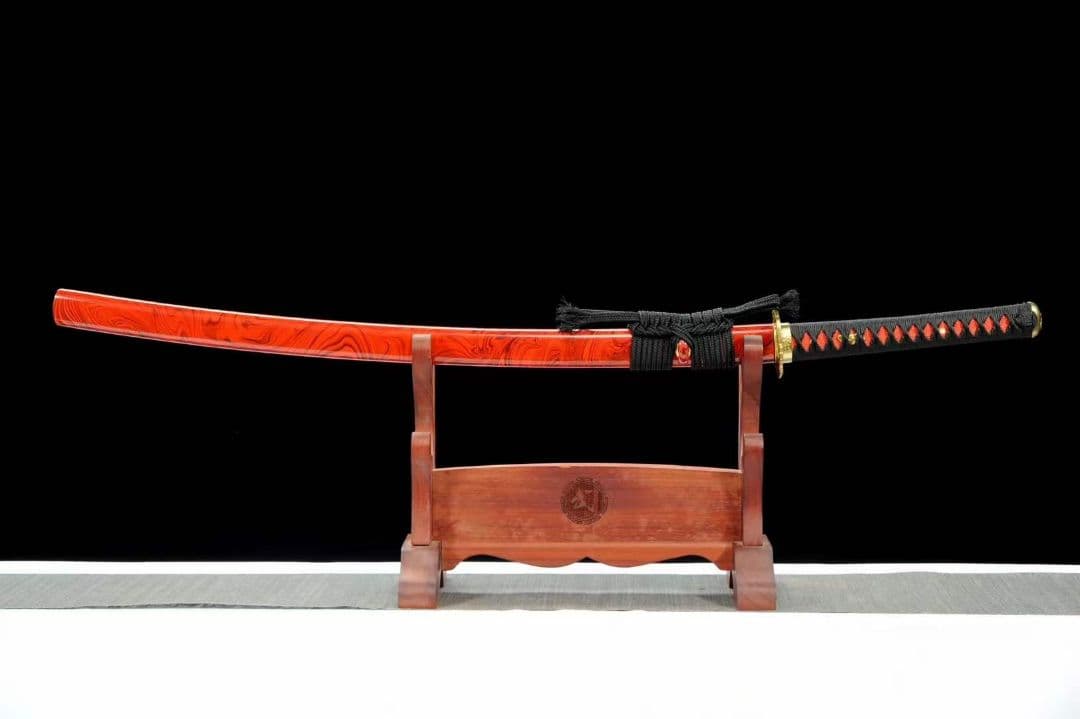 【般若打刀】自錬模様鋼焼藍武士刀 武具　刀装具　日本刀　模造刀 居合刀