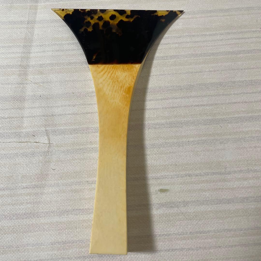 保管品 三味線バチ 花柄ケース付き べっこう