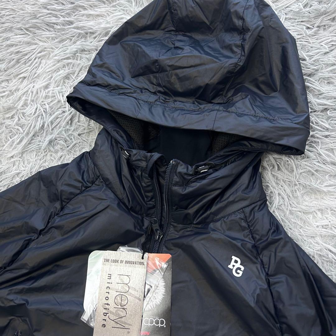 新品　パーリーゲイツ　ワンピース　中綿　ネイビー　フーディ　防寒　サイズ1